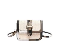 YIMAIWLX Sac De Plage Femme Sac À Main Rétro À Paille Rétro pour Femmes en Croix De Carrosserie Croix À Épaule Messager-Brun