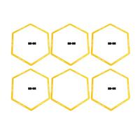 yiMANtrading Ensemble de 6 Anneaux d’agilité hexagonaux, équipement d’entraînement au Football, échelle à marches hexagonale pour Les Exercices de Vitesse et d’agilité, Anneaux d’Exercice en PP