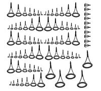 yiMANtrading Kit de réparation pour Anneaux de Guides de Canne à pêche à Pied Unique, Ensemble d’Anneaux de Guidage sans Fil avec Inserts en céramique, Guides de Ligne Droits à Pied Unique et