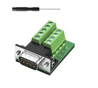 YIMATEECO Adaptateur DB9 mâle DB9 vers bloc terminal bloc bornier à vis sans soudure Adaptateur convertisseur bornier bornier de raccordement carte de conversion (DB9 mâle, 1 pièce)