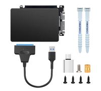 YIMATEECO Adaptateur M.2 NGFF SSD vers SATA 3.0, SSD NGFF 2,5 Pouces vers SATA 3.0 avec boîtier de 7mm et câble Adaptateur, jusqu'à 6 Gbit/s, Prend en Charge Les Normes 2230, 2242, 2260 et 2280