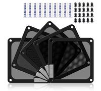 YIMATEECO Filtre anti-poussière pour ventilateur de refroidissement d'ordinateur PC 120 mm, maille PVC 50, filtre magnétique pour ventilateur d'ordinateur (PVC V4.0, 120 x 120 mm, 5 pièces, noir)