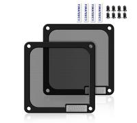 YIMATEECO Filtre anti-poussière pour ventilateur de refroidissement d'ordinateur PC 140 mm, maille PVC 50, filtre magnétique pour ventilateur d'ordinateur (PVC V4.0, 140 x 140 mm, 2 pièces, noir)