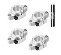 YIMATEECO Lot de 4 supports d'essieu optique - Couplage d'arbre horizontal - Couteau intérieur 16 mm - Guide de mouvement linéaire - Support de table coulissante en alliage d'aluminium - Argenté