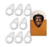 YIMATEECO Lot de 8 boutons de guitare - Plaque de pointeur 3/8" LP - Indicateur de position - Pointeur de volume - Plaque pour guitare Les Paul CTS Pots - Argenté