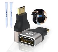 YIMATEECO Micro HDMI Male to Female Adapter HDMI to H-DMI Type D to A Compatible with Raspberry Pi 5/4, Universal Video for Cameras, Computers, Projectors, 8k Ultra HD, 60 Hz 2-Pack
