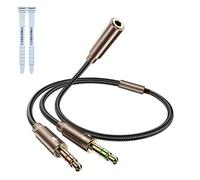 YIMATEECO Répartiteur de casque, câble d'extension 3,5 mm, répartiteur audio stéréo Y (son Hi-Fi), adaptateur double prise jack 3,5 mm femelle vers mâle