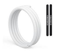 YIMATEECO Tuyau PTFE pour imprimante 3D - Tuyau en téflon Bowden - Compatible avec filament 1,75 mm ID 2 mm OD 4 mm - Pour PLA, PETG, ABS, TPU 1,75, filament 3D (tuyau PTFE de 1 m, blanc)