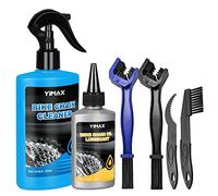YIMAX Nettoyant pour Chaîne de Vélo, Kit de Nettoyage pour Vélos avec 100 ml Huile pour Chaîne de Vélo et 300 ml Spray de Nettoyage, Kit Nettoyant Lubrifiant pour Chaîne avec Brosses