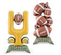 Yimenbloon - Lot de 2 grands ballons géants debout pour but de rugby, décoration de fête d'anniversaire - Fournitures de ballons de football
