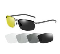YIMI Lunettes de soleil polarisées photochromiques Z87 pour homme et femme Lunettes de sécurité jour et nuit, Fibre de carbone.