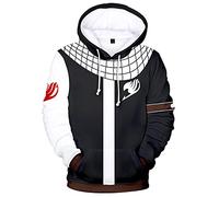 YIMIAO Enfants Impression en 3D Sweat à Capuche Fairy Tail Pullover Japonais Animé Cosplay Gray Natsu Manches Longues Sweat-Shirt Garçon Fille(M)