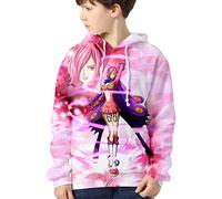 YIMIAO Enfants Sweat à Capuche One Piece Impression en 3D Pull Japonais Animé Manches Longues Hoodie Luffy Ace Pullover Garçon Fille(100-160)(150)