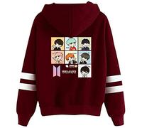 YIMIAO Femme Fille Fans de Groupe de garçon Sweat à Capuche Love Yourself Her Bangtan Boys Pull Manches Longues Homme Sport Hoodie(XL)