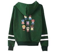 YIMIAO Femme Fille Fans de Groupe de garçon Sweat à Capuche Love Yourself Her Bangtan Boys Pull Manches Longues Homme Sport Hoodie(S)