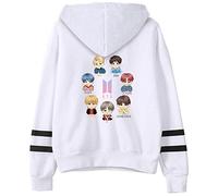 YIMIAO Femme Fille Fans de Groupe de garçon Sweat à Capuche Love Yourself Her Bangtan Boys Pull Manches Longues Homme Sport Hoodie(XXL)