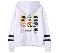 YIMIAO Femme Fille Fans de Groupe de garçon Sweat à Capuche Love Yourself Her Bangtan Boys Pull Manches Longues Homme Sport Hoodie(XXS)