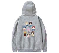 YIMIAO Femme Fille Sweat à Capuche Automne Coréen Fans de Groupe de garçon thème Manches Longues Homme Pullover(M)