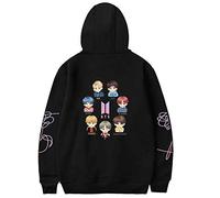 YIMIAO Femme Fille Sweat à Capuche Automne Coréen Fans de Groupe de garçon thème Manches Longues Homme Pullover(XXS)
