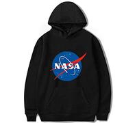 YIMIAO Femmes Pull NASA Lettre Imprimer Hoodie Hommes Sweat à Capuche Unisexe Pullover(L)