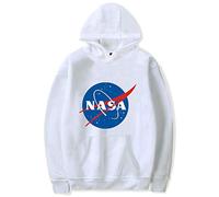 YIMIAO Femmes Pull NASA Lettre Imprimer Hoodie Hommes Sweat à Capuche Unisexe Pullover(M)