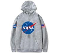 YIMIAO Femmes Pull NASA Lettre Imprimer Hoodie Hommes Sweat à Capuche Unisexe Pullover(XL)