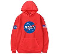 YIMIAO Femmes Pull NASA Lettre Imprimer Hoodie Hommes Sweat à Capuche Unisexe Pullover(XL)