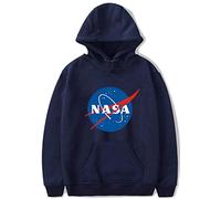 YIMIAO Femmes Pull NASA Lettre Imprimer Hoodie Hommes Sweat à Capuche Unisexe Pullover(XL)