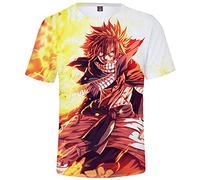 YIMIAO Garçon Fille Fairy Tail Tshirt à Manches Courtes Gray Natsu Été T-Shirt Japonais Animé Cosplay Manches Décontractés Tee(M)