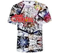 YIMIAO Garçon Fille Fairy Tail Tshirt à Manches Courtes Gray Natsu Été T-Shirt Japonais Animé Cosplay Manches Décontractés Tee(M)