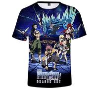YIMIAO Garçon Fille Fairy Tail Tshirt à Manches Courtes Gray Natsu Été T-Shirt Japonais Animé Cosplay Manches Décontractés Tee(M)