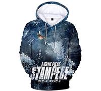 YIMIAO Garçon Fille One Piece Sweat à Capuche Impression 3D Couleur Pull Japonais Luffy Hoodie Ace Pullover （100-160）(160)