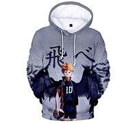 YIMIAO Hommes Femmes 3D Haikyuu Japonais Anime Sweats à Capuche Unisex Pullover Karasuno High School Volleyball Junior Sweatshirt Hoodie(M)