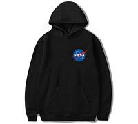 YIMIAO Hommes Femmes NASA Pullover Unisexe Hoodie National Space Galaxy Novelty Imprimer Pull Sweat À Manches Longues Sweats à Capuche(XS)