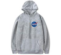YIMIAO Hommes Femmes NASA Pullover Unisexe Hoodie National Space Galaxy Novelty Imprimer Pull Sweat À Manches Longues Sweats à Capuche(M)