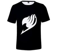 YIMIAO Unisexe Fairy Tail T-Shirt Impression Rôle 3D imprimé à Manches Courtes Été Homme Femme Japonais Animé Natsu Tshirt(S)