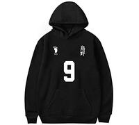 YIMIAO Unisexe Haikyuu Sweat à Capuche Anime Volleyball Junior Pull Japonais Animé Cosplay Manches Longues Pullover Homme Femme(M)