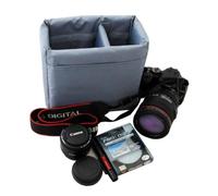 Yimidear Sac Imperméable SLR DSLR TLR Insert Housse de Protection Sac pour Appareil Photo Antichoc Partition Rembourrée pour DSLR Shot ou Flash Light (S:22cm(L) x 20cm(H) x 11cm(W))