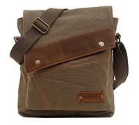 Yimidear Sacoche Homme Bandoulière en Toile, Petit Sac Bandoulière pour Homme, Sacs d'épaule Sacoches Vintage Cartable Sac de Messager Briefcase