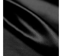 Yimihua Tissu de Soie de Mûrier Taffetas au Mètre - Doublure de Robe, Artisanat, Décoration, Drapé, Vêtements de Mariage - 114cm de Large (Couleur: Noir)
