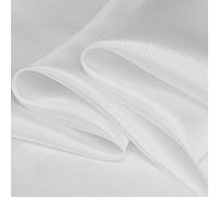 Yimihua Tissu de Soie de Mûrier Tissu de Satin Soyeux au Mètre Doublure de Robe Artisanat Décoration Drapé Vêtements de Mariage Blanc Uni 114cm de Large