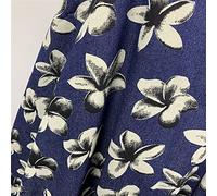 Yimihua Tissu Denim au mètre Tissus en Coton Jean lavé Jacquard Tissu Jean pour Couture 145 cm De Large pour la Couture, Le Bricolage, la décoration intérieure Matériel de Couture(Color:Bleu foncé)