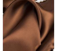 Yimihua Tissu en Satin de Soie Matériau de Doublure pour la décoration de Robe de mariée Bricolage Artisanat Couture Satin de Couleur Unie, 150 cm de Large, Vendu au mètre(Color:Marron)