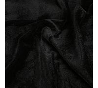 Yimihua Tissu Velours pour Couture Ameublement matière Extensible Velours écrasé en Tissu Matériel Rideaux Coussin Robe Coudre Vestes 100cm x 160cm(Color:Le Noir)