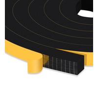 YIMIKI Joint de porte isolant, coupe-froid en mousse adhésive forte, bande de caoutchouc pour temps froid, 12 mm (l) x 10 mm (H), chaque 2 m, 2 rouleaux, total 4 m (L)