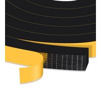 YIMIKI Joint Isolant Adhésif en Mousse Caoutchouc Bande D'étanchéité, Joint Portes et Fenêtres contre courants d'air Bande antichoc, 12mm (L) x 12mm (H), chaque 2 m, 2 rouleaux, total 4m (L)