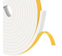 YIMIKI Joint Isolation Fenêtre en Mousse Adhésif, Joint Porte Entrée en Caoutchouc Antioxydant, Joint Phonique Multiusage Coupe Vent, 12mm (L) x 6mm (H), total 8m (L)