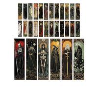 YIMINGOUFEI 30 Marque-Pages Vintage Wizard Art Nouveau, 15 x 4 cm | Dos inscriptible pour notes personnelles, papier décoratif résistant, idéal pour lecture, études, collection et cadeau