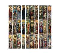 YIMINGOUFEI Lot de 30 cartes de tarot en verre teinté - Manuel simple - Matériau créatif littéraire - Marque-pages en papier de lecture - Marque-pages d'art vintage pour la lecture, les amateurs de