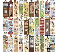 YIMINGOUFEI Lot de 30 Marque-Pages Cat Life, 15 x 4 cm, Papier Illustré Chats pour Lecture, Étudiants et Amateurs de Livres, Coffret Cadeau Fantaisie